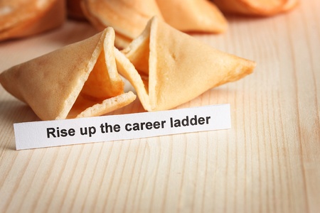 Fortune cookies on wooden table