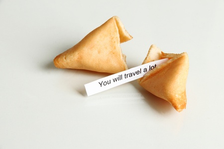 Fortune cookie, isolated on white