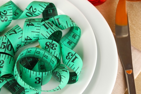 Dietary food on New Year's table close-up