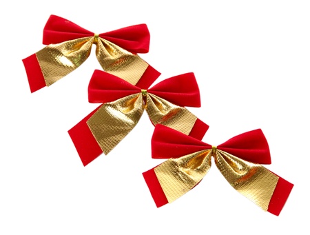 Various bows isolated on whiteの写真素材