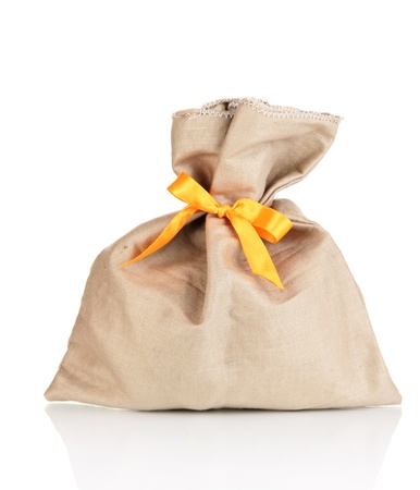 Small sack, isolated on whiteの写真素材