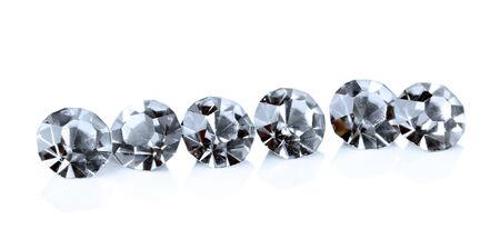 Beautiful gem stones, isolated on whiteの写真素材