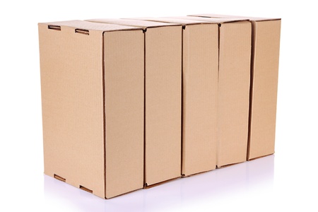 Parcels boxes, isolated on white