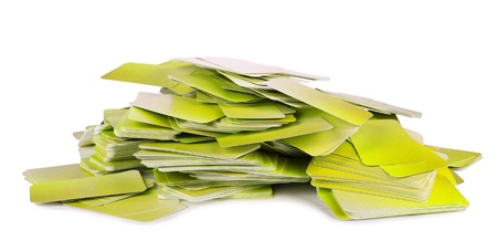 Business cards, isolated on whiteの写真素材