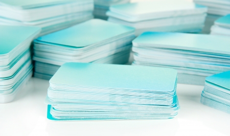 Business cards, isolated on whiteの写真素材