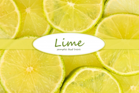 Lime slices backgroundの写真素材