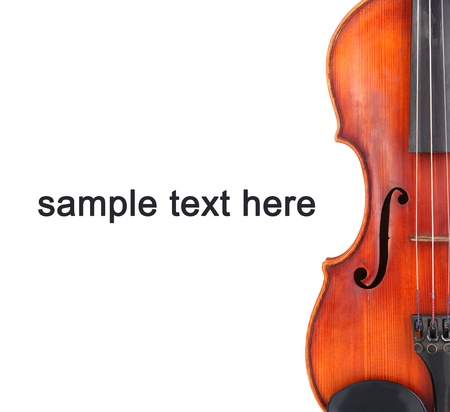 Classical violin isolated on whiteの写真素材