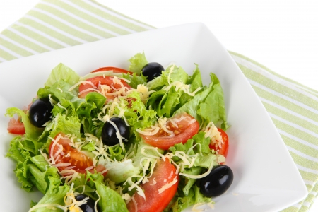 Light salad on plate close-upの写真素材