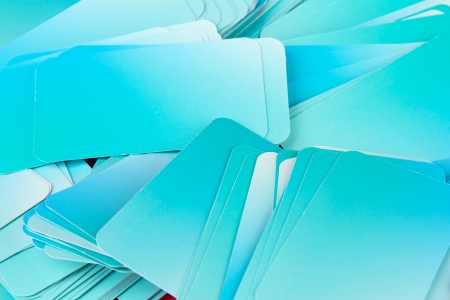 Business cards, on color backgroundの写真素材