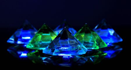 Diamonds on dark color background