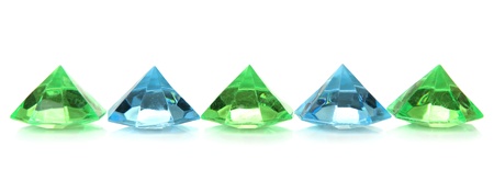 Diamonds isolated on white