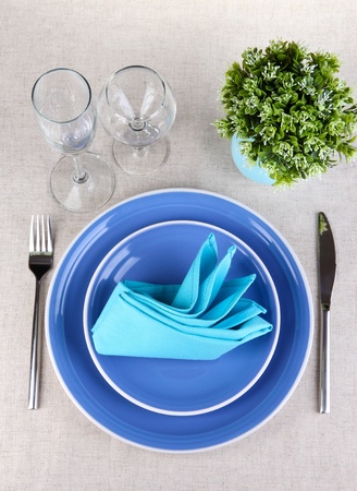 Table setting festive tableの写真素材