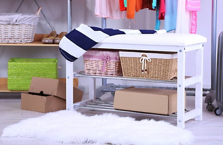 Women wardrobe close-upの写真素材