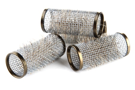 Curlers isolated on whiteの写真素材