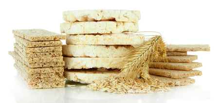 Tasty crispbread, isolated on white