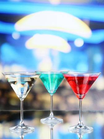Cocktails on bright backgroundの写真素材