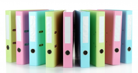 Colorful folders, isolated on whiteの写真素材