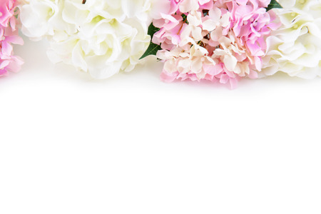 Bouquet of beautiful artificial flowers, isolated on white