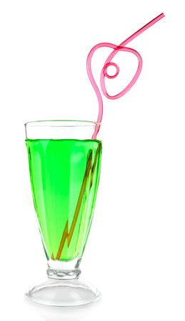 Glass of cocktail, isolated on whiteの写真素材