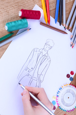 Fashion designer close upの写真素材