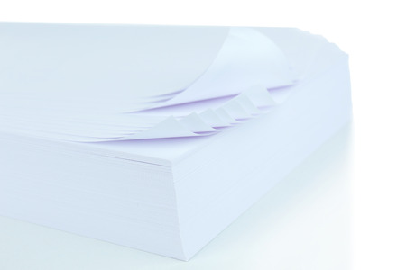 White paper close up