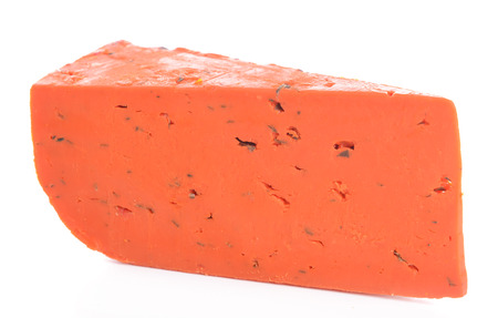 Red cheese pesto, isolated on whiteの写真素材