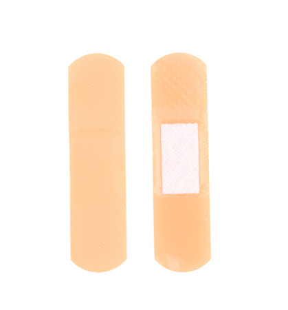 Medical plaster isolated on whiteの写真素材