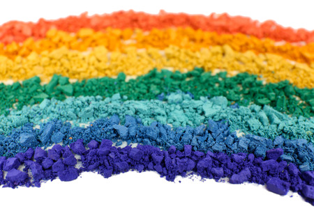 Rainbow crushed eyeshadow close upの写真素材