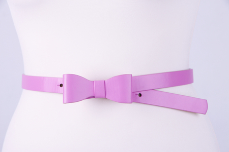 Strap on mannequin on grey background close-upの写真素材