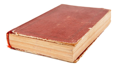 Old book isolated on whiteの写真素材