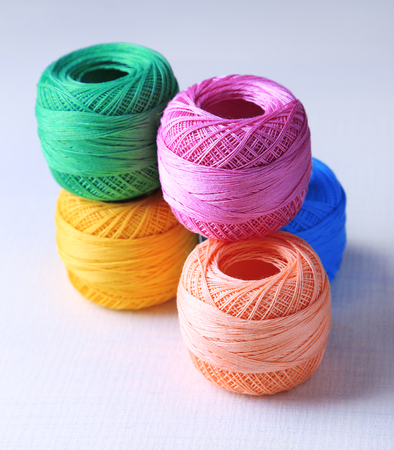 Colorful clews on light backgroundの写真素材
