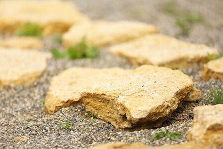 Stone trail , close-upの写真素材