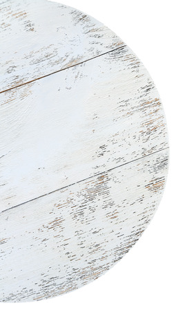 Wooden tray isolated on whiteの写真素材
