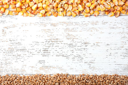Cereals on wooden background