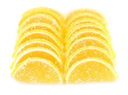 Testy jelly candies isolated on whiteの写真素材