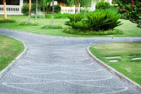 Beautiful landscaping at parkの写真素材