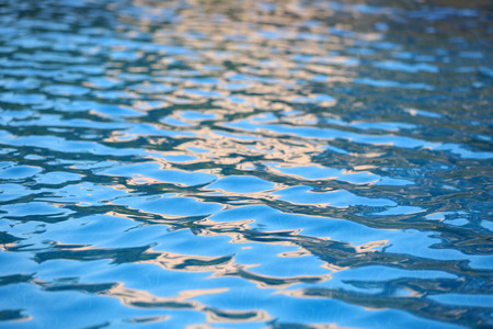 Blue water in swimming poolの写真素材