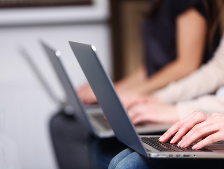 Business people working in conference roomの写真素材