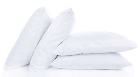 White pillows isolated on whiteの写真素材