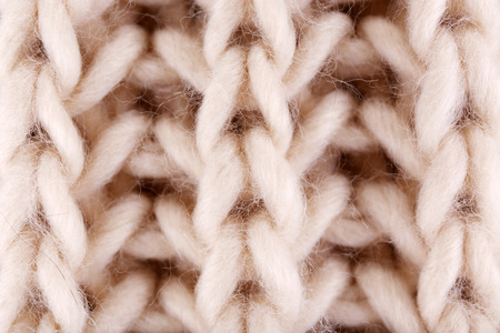 Knitted fabric background close up