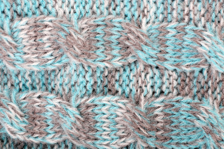 Knitted fabric background close up