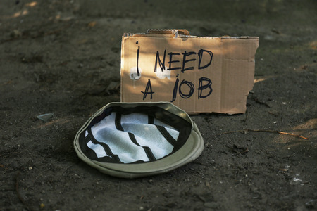 Hat homeless outdoorsの写真素材