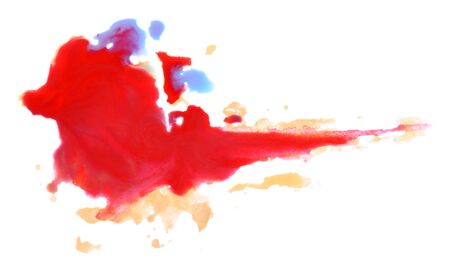 Spilled paint isolated on whiteの写真素材
