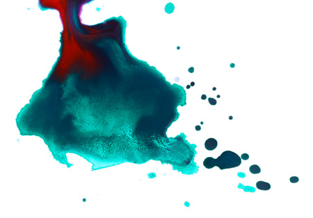 Spilled paint isolated on whiteの写真素材