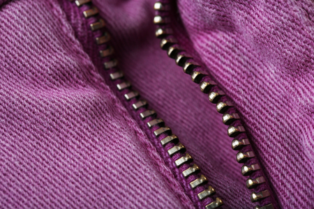 Zipper on clothes close upの写真素材