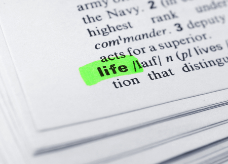 Word highlighted with green markerの写真素材