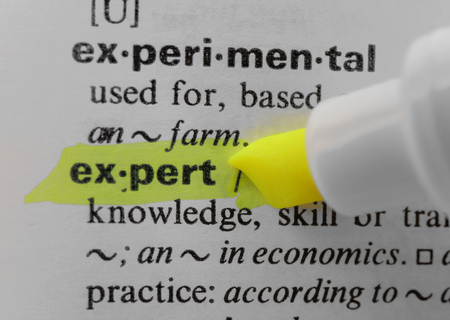 Yellow marker highlighting word in dictionaryの写真素材