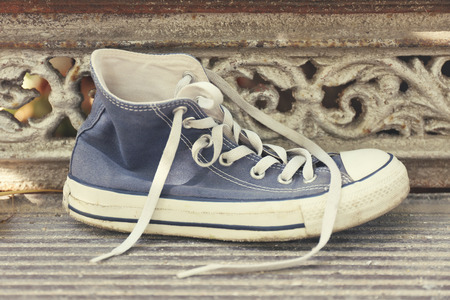 Sneaker on floorの写真素材