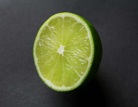 Lime on black backgroundの写真素材