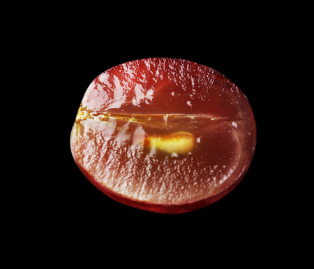 Grape on black backgroundの写真素材